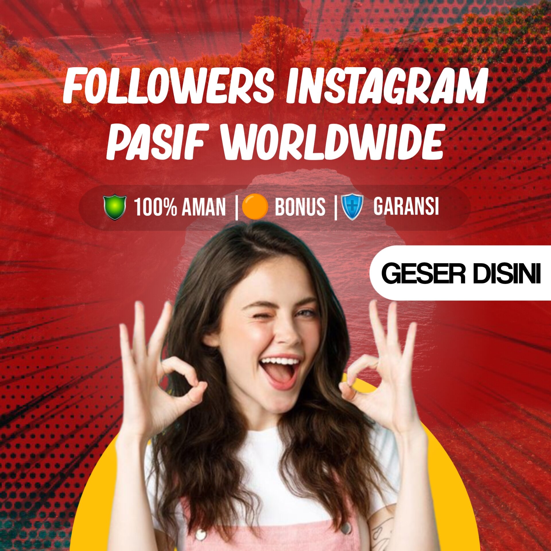 Followers Instagram Termurah [Pasif//worldwide] - Merek Instagram Harga 7,000 rupiah*Gratis Ongkir