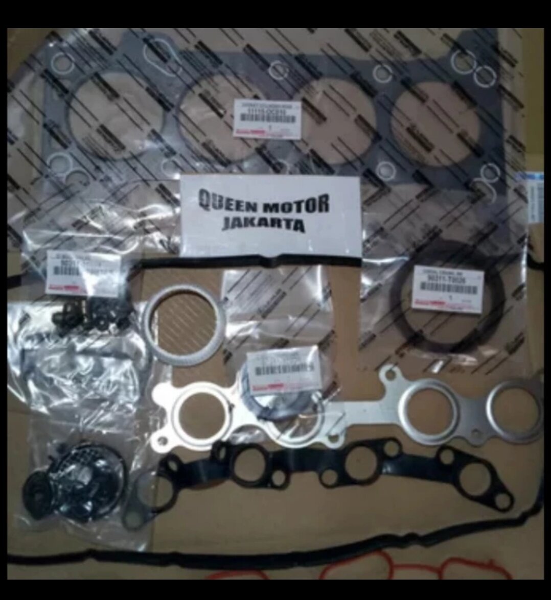 PAKING SET PAKING DEKSEL GASKET FULL SET TOYOTA INNOVA BENSIN BAHAN PLATE PLAT BESI MESIN 1TR Harga 530,000 rupiah*Gratis Ongkir