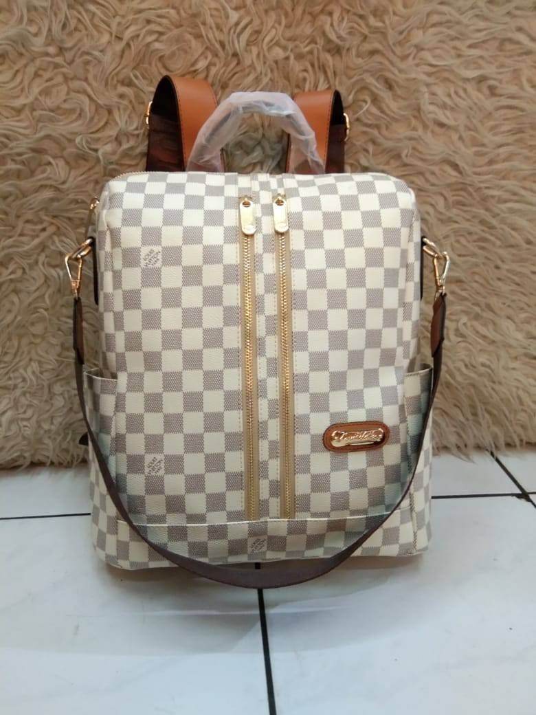 tas ransel LV,tas ransel wanita,lembut,tebal,tas kekinian