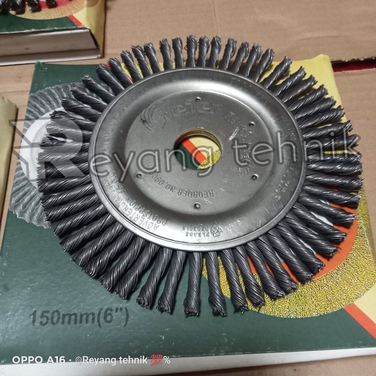 Steel Wire Wheel Brush 150mm Sikat Kawat Baja Model Kepang 6 inch Type