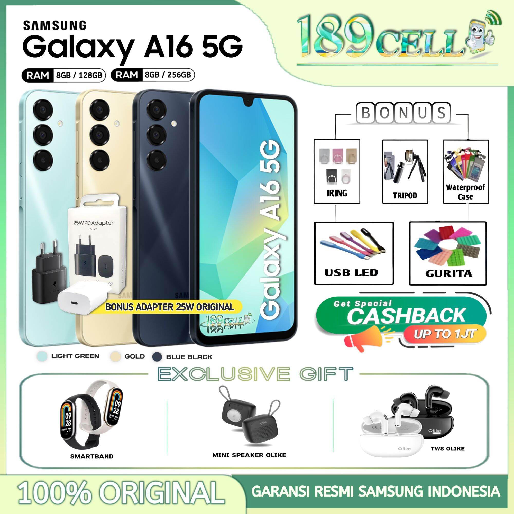 Samsung Galaxy A16 5g 8/128Gb 8/256Gb - 50Mp Camera, Mediatek Dimensity 6300 - Official Warranty Harga  2,929,900 Ringgit*Penghantaran Percuma