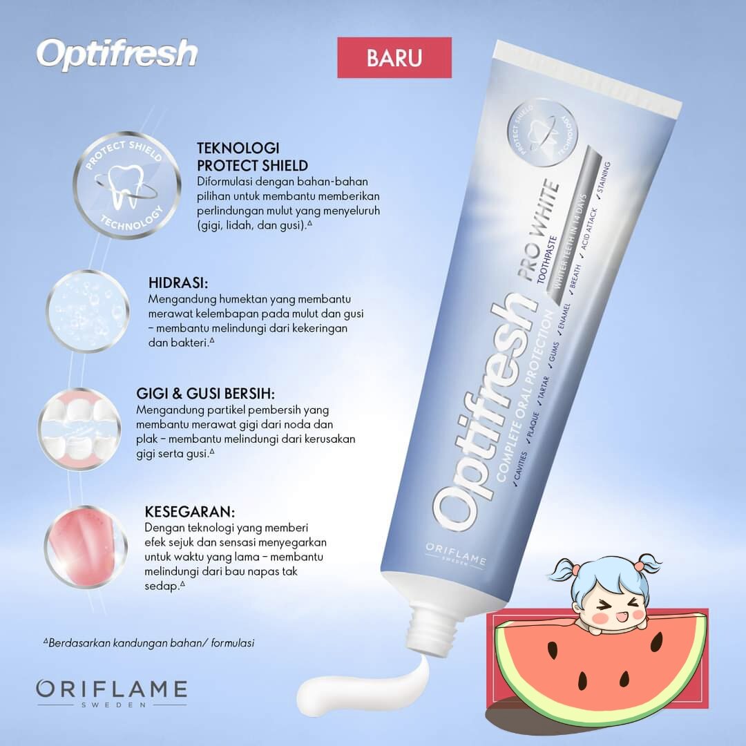 Optifresh Pro White Toothpaste (Pasta Gigi Pemutih Gigi dan Perontok