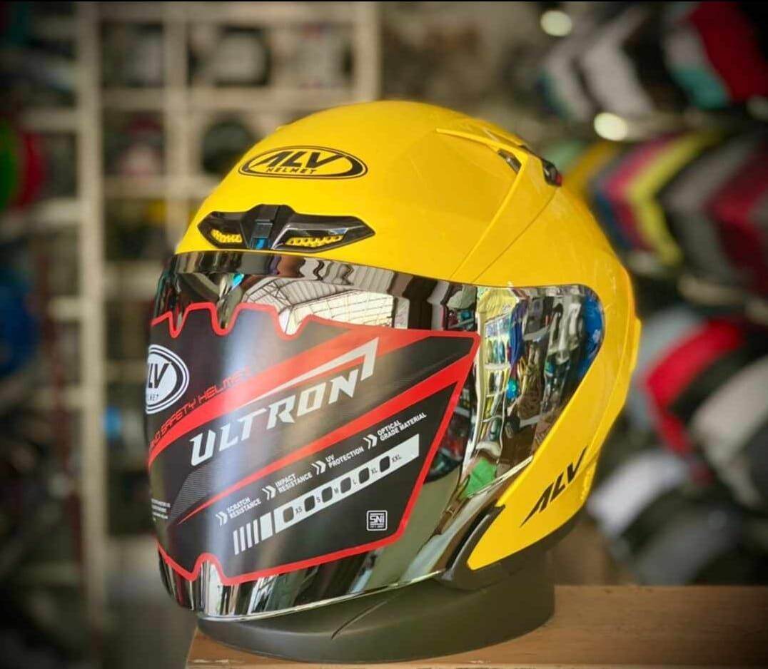 Helm Half Face Alv Ultron Polos Dan Paket Ganteng Lazada Indonesia