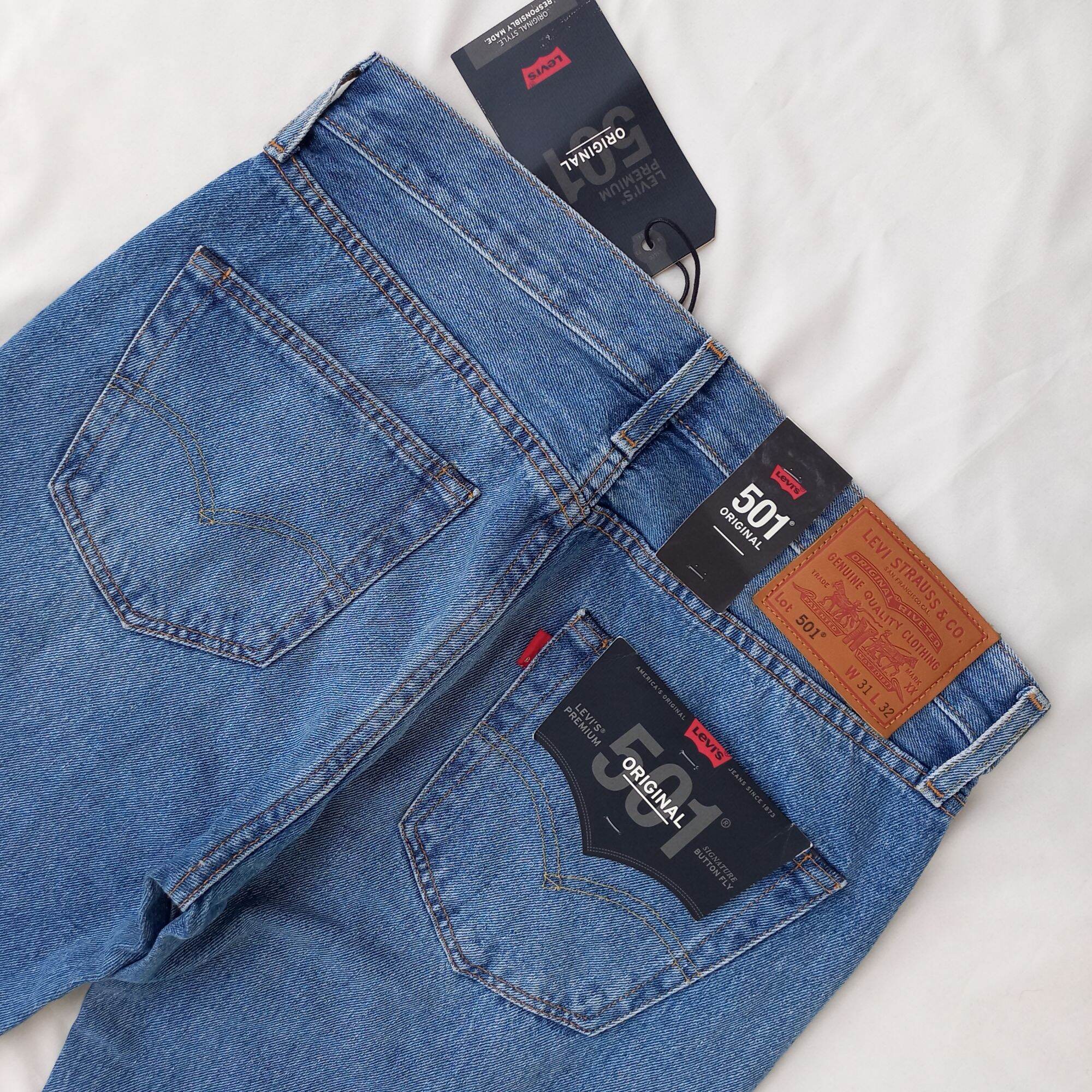 Denim Levis Since 1873 Levis 501 Straight Fit Medium Rinse (00501