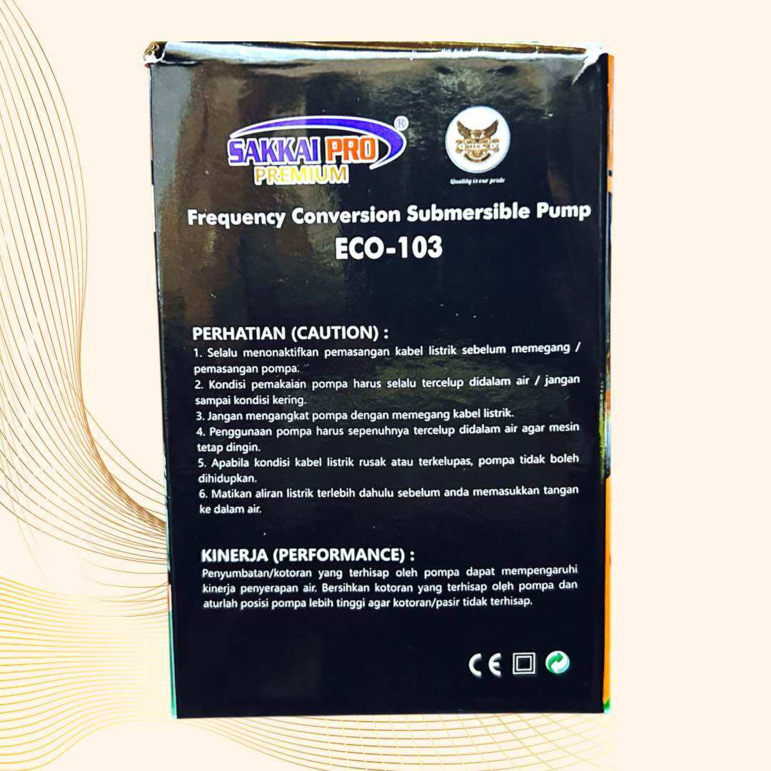 SAKKAI PRO PREMIUM ECO 103 POMPA KOLAM SUBMERSIBLE PUMP