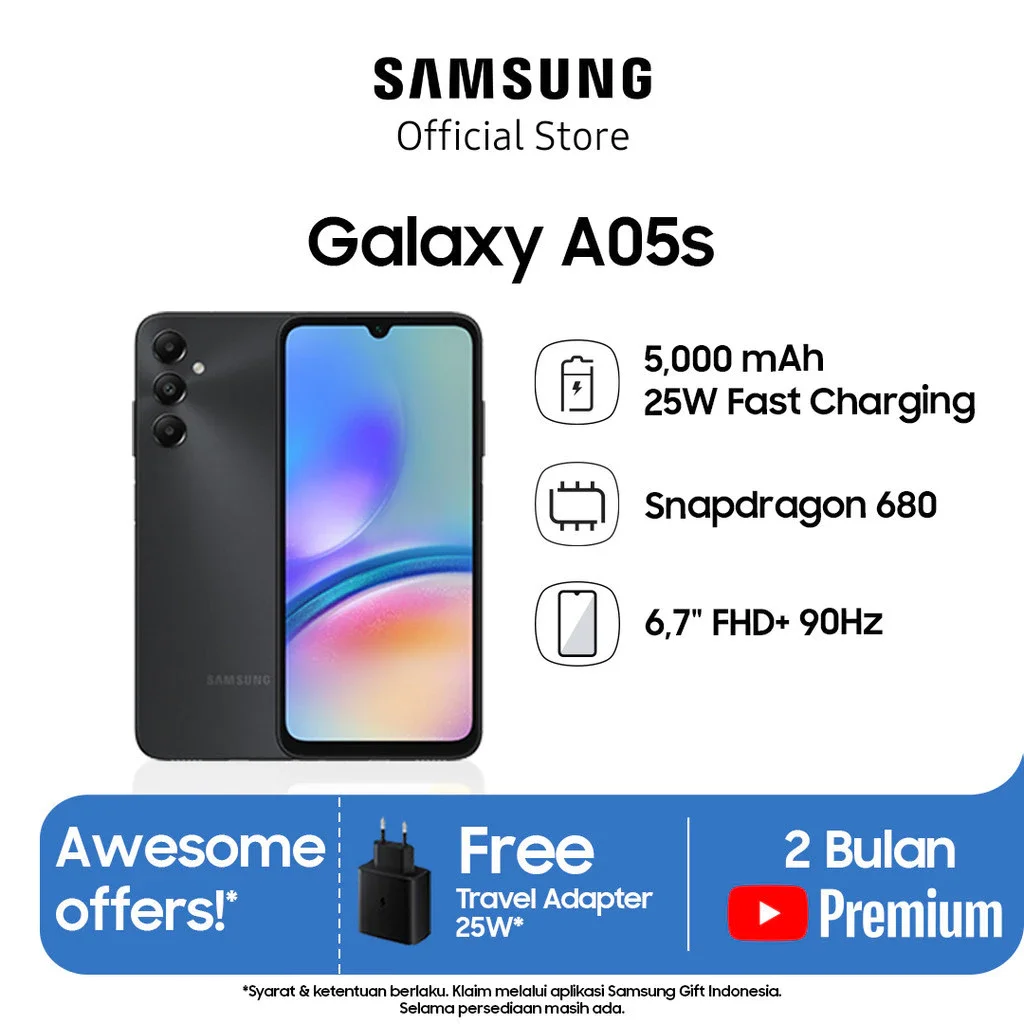 samsung a05s 6/128 Harga 2,300,000 rupiah*Gratis Ongkir