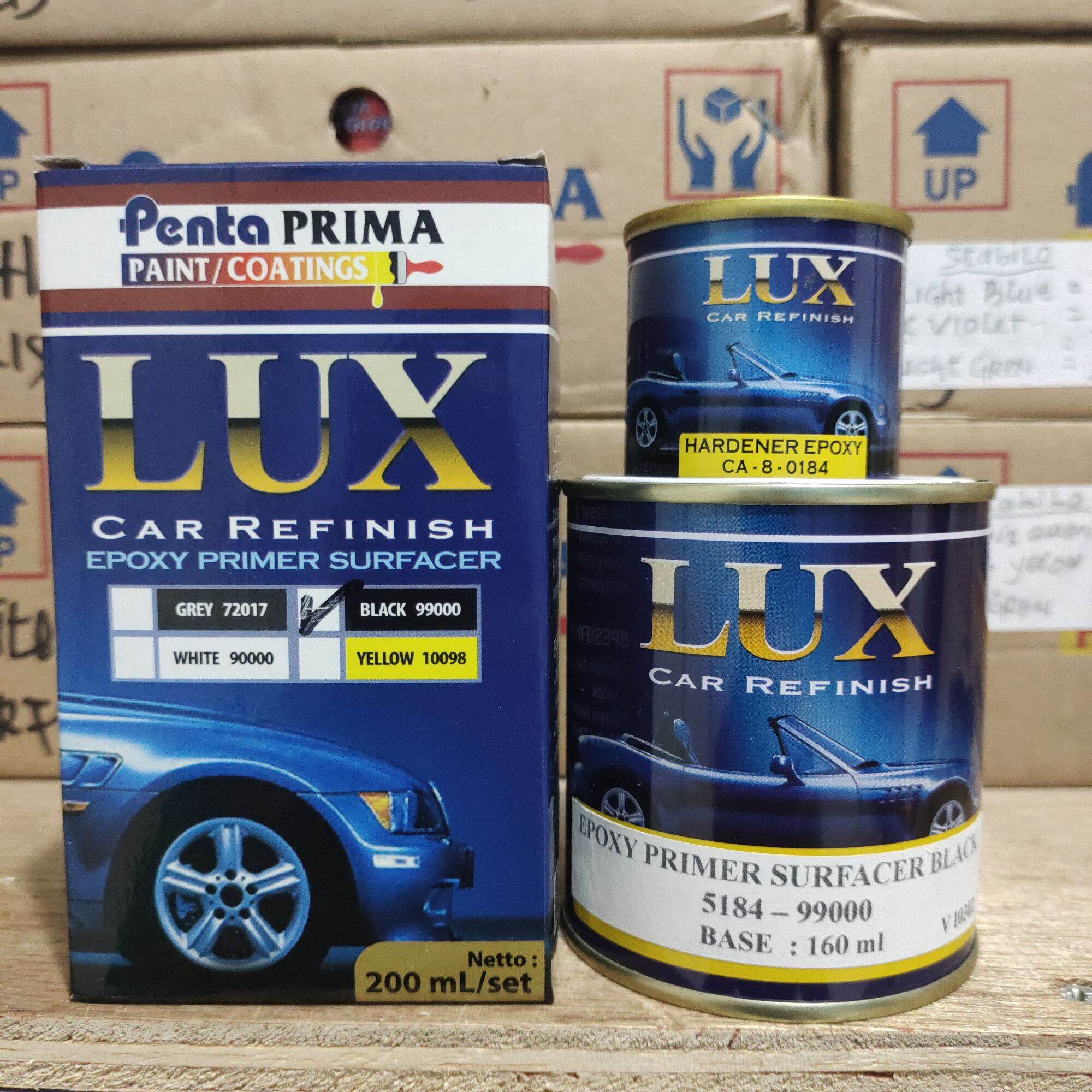 LUX EPOXY PRIMER SURFACER BLACK/HITAM 99000 / LUX CAR REFINISH EPOXY ...