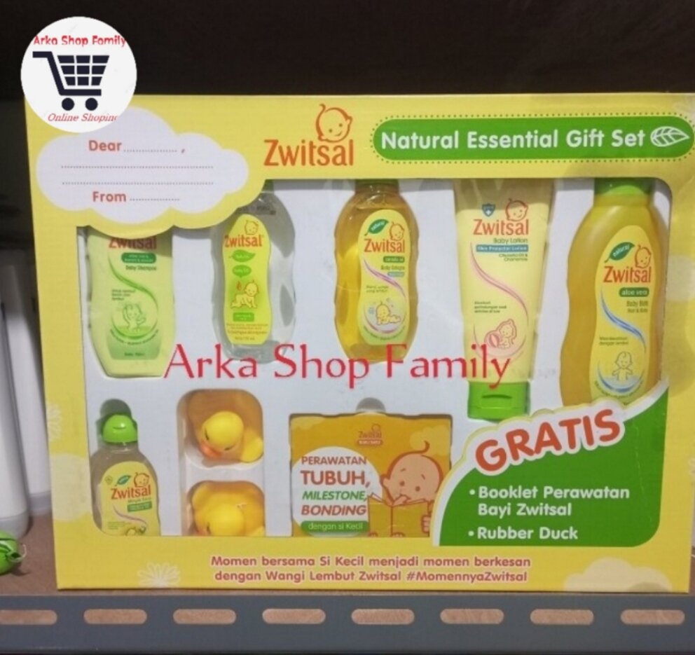 Zwitsal Essential Baby hadiah box Baby hadiah Package with Bathing Supplies