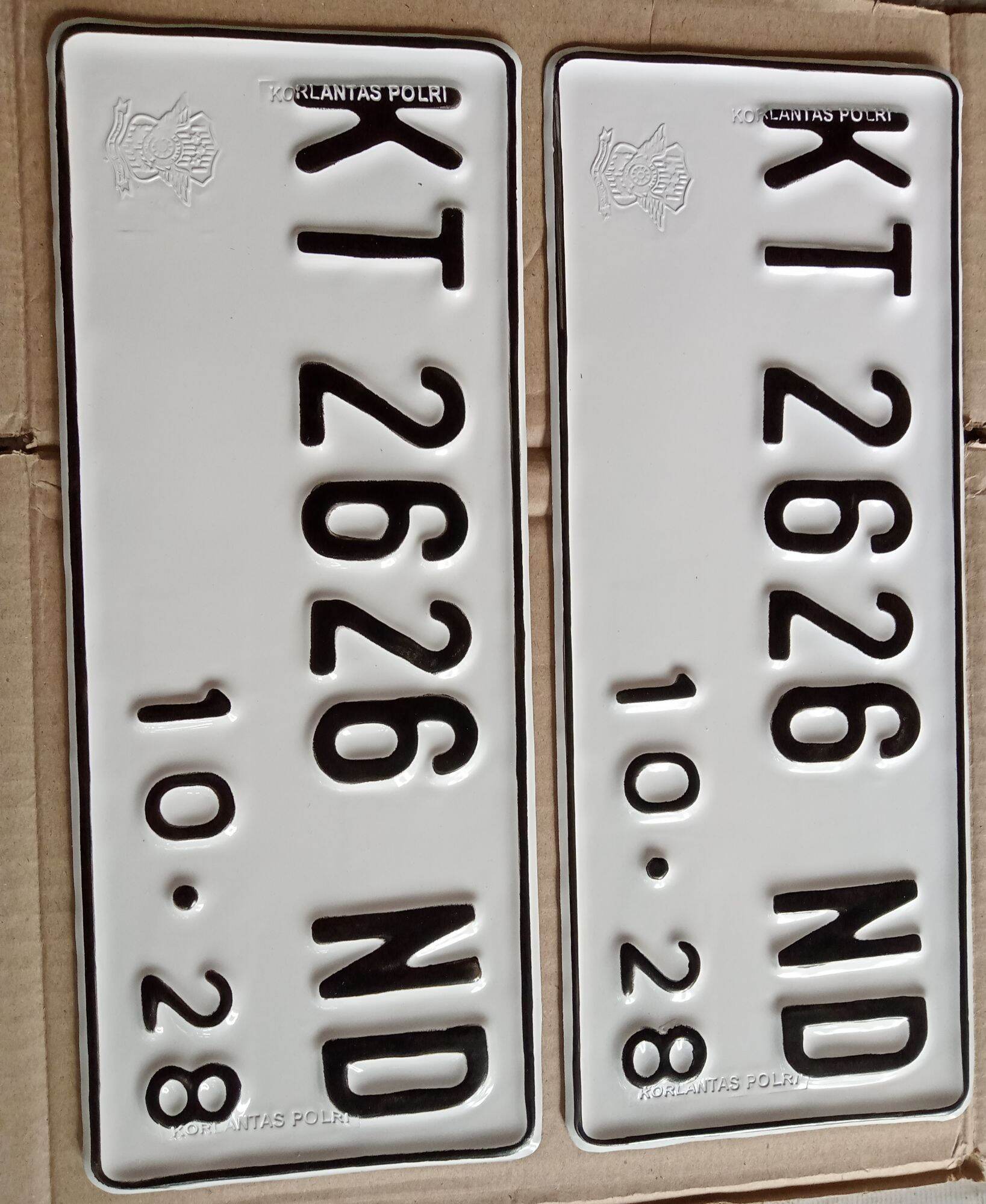 PLAT NOMOR MOTOR STANDAR SUDAH ADA LOGO Harga 22,000 rupiah*Gratis Ongkir