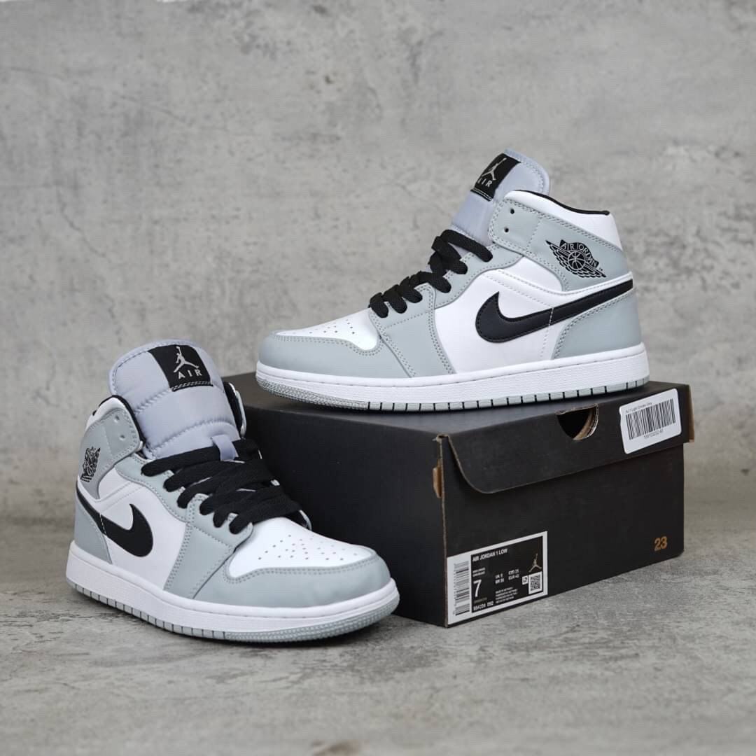 jordan aj 1 mid light smoke