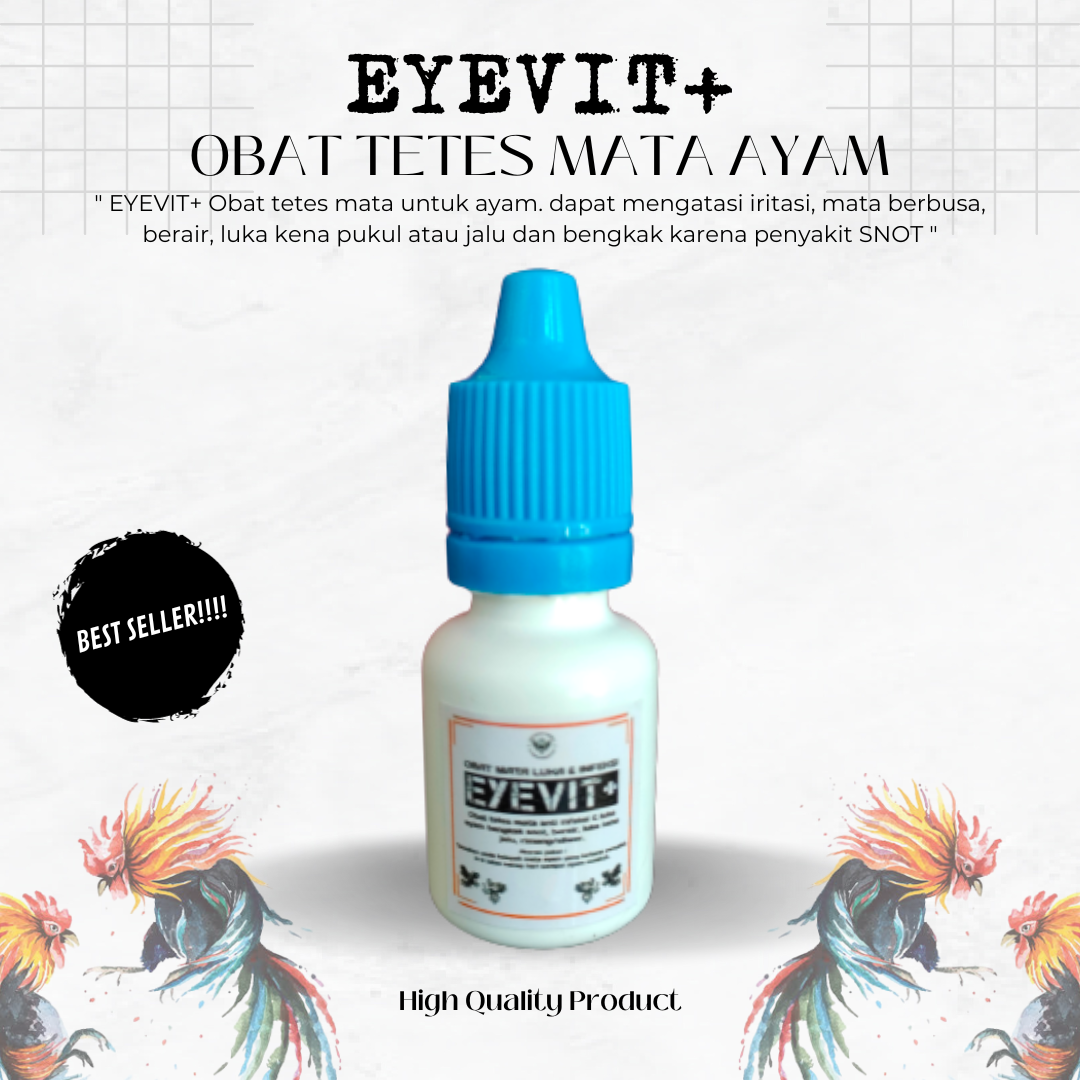 EYEVIT obat tetes untuk mata ayam berair bengkak snot rimang kena