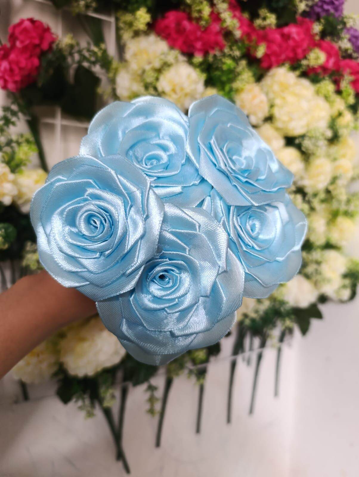 bunga mawar satin / bunga pita satin / bunga satin