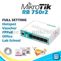 MikroTik RB750 r2 Full Setting Hotspot Voucher RT RW Net