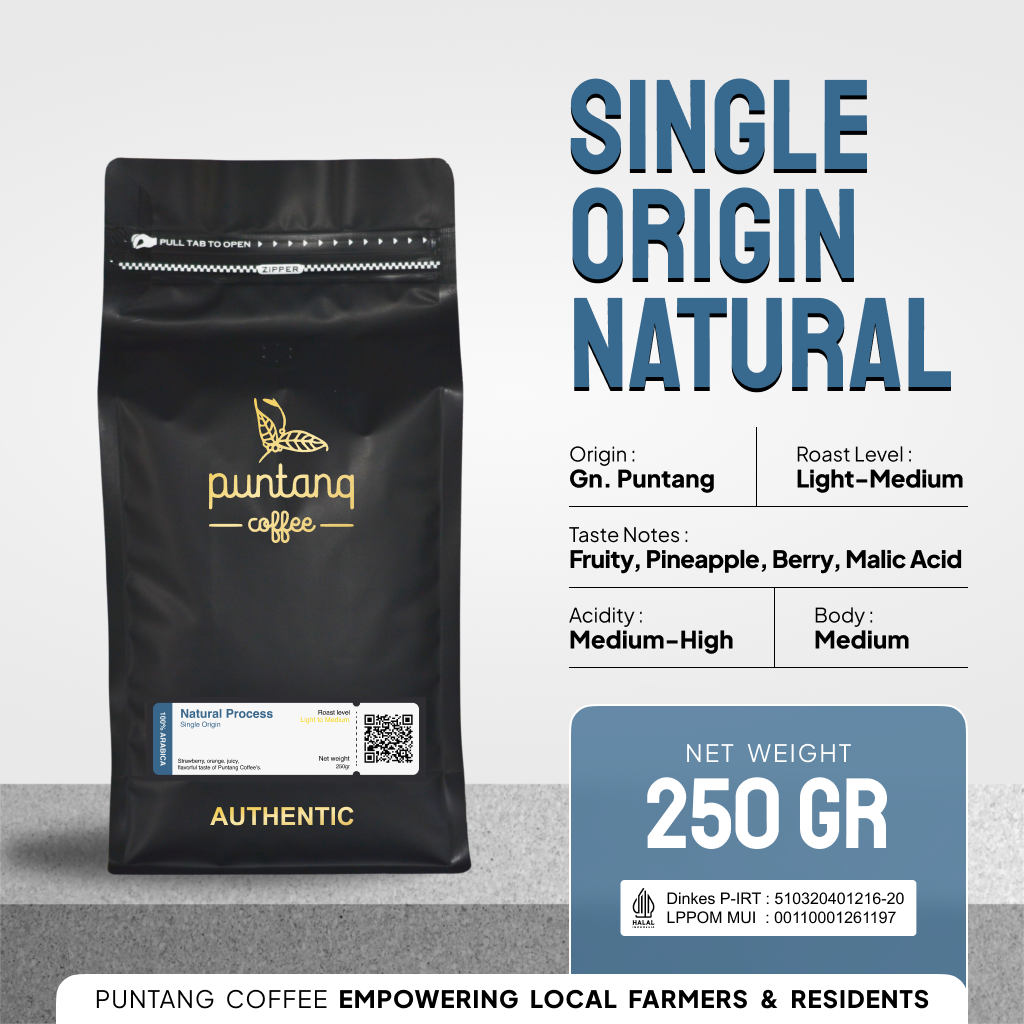 Biji Kopi Bubuk Arabika Puntang Original Natural Arabica Coffee Beans Manual Brew Coffe 250 gram