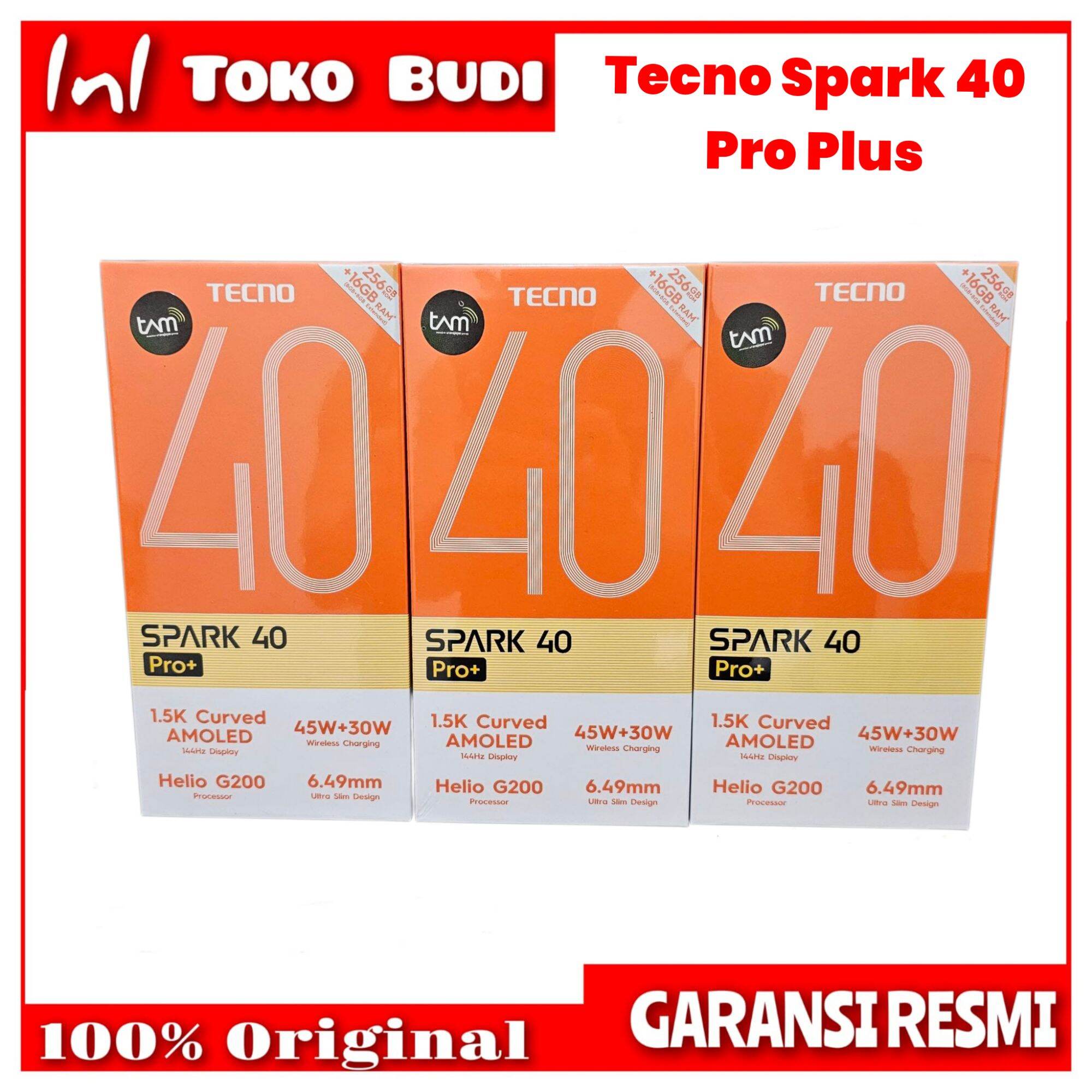 Tecno Spark 40 Pro Plus 8/256 Official Warranty - Thương hiệu Tecno Giá 2,495,000 Đồng*Miễn phí vận chuyển