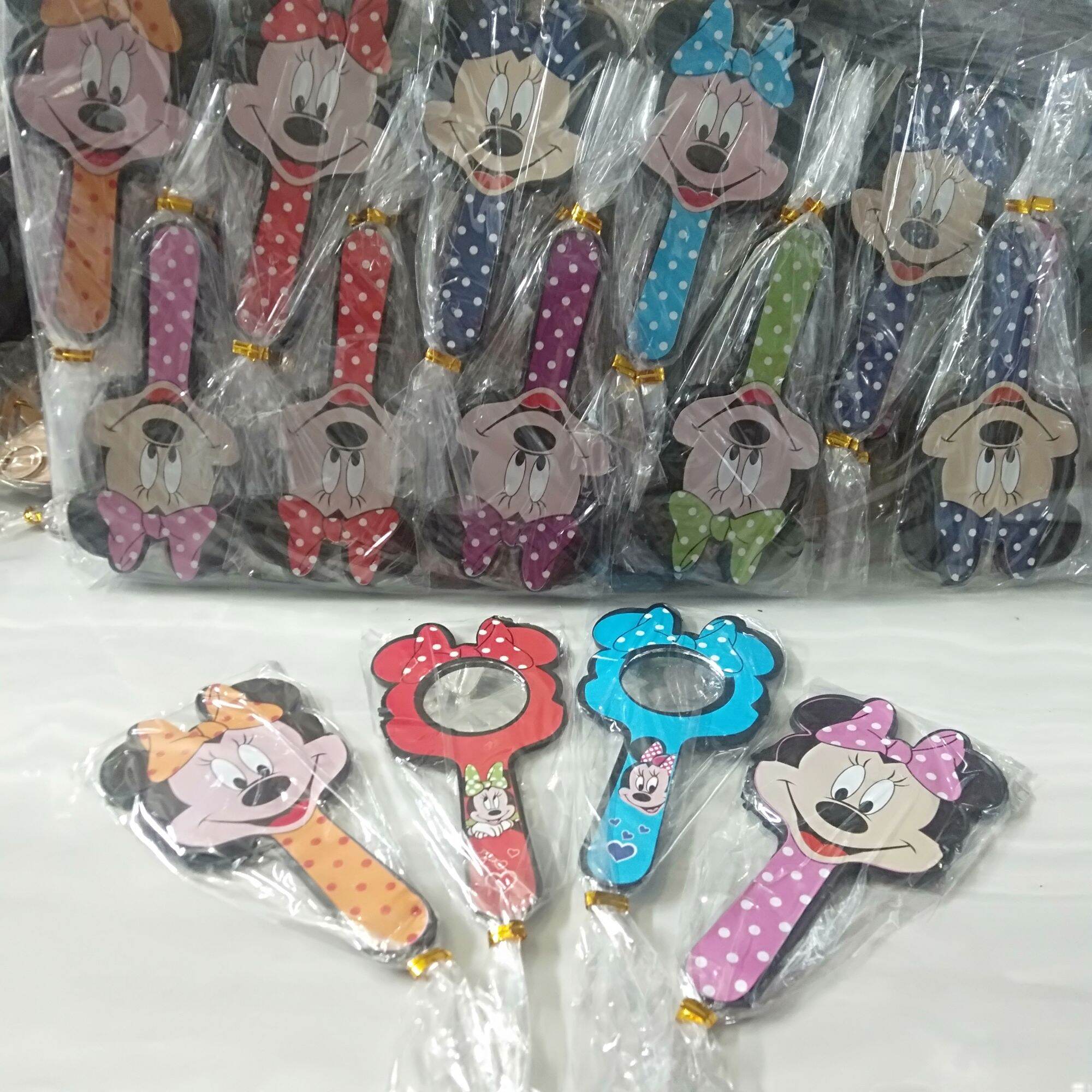 ISI 100 BIJI CERMIN MIKI MOUSE KEMAS PLASTIK SOUVENIR PERNIKAHAN ...