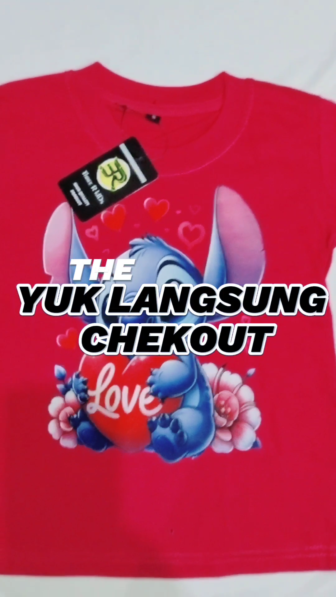 Baju Kaos Anak STICH Lakilaki Perempuan 1-10 Tahun Katun 30s Lembut Adem