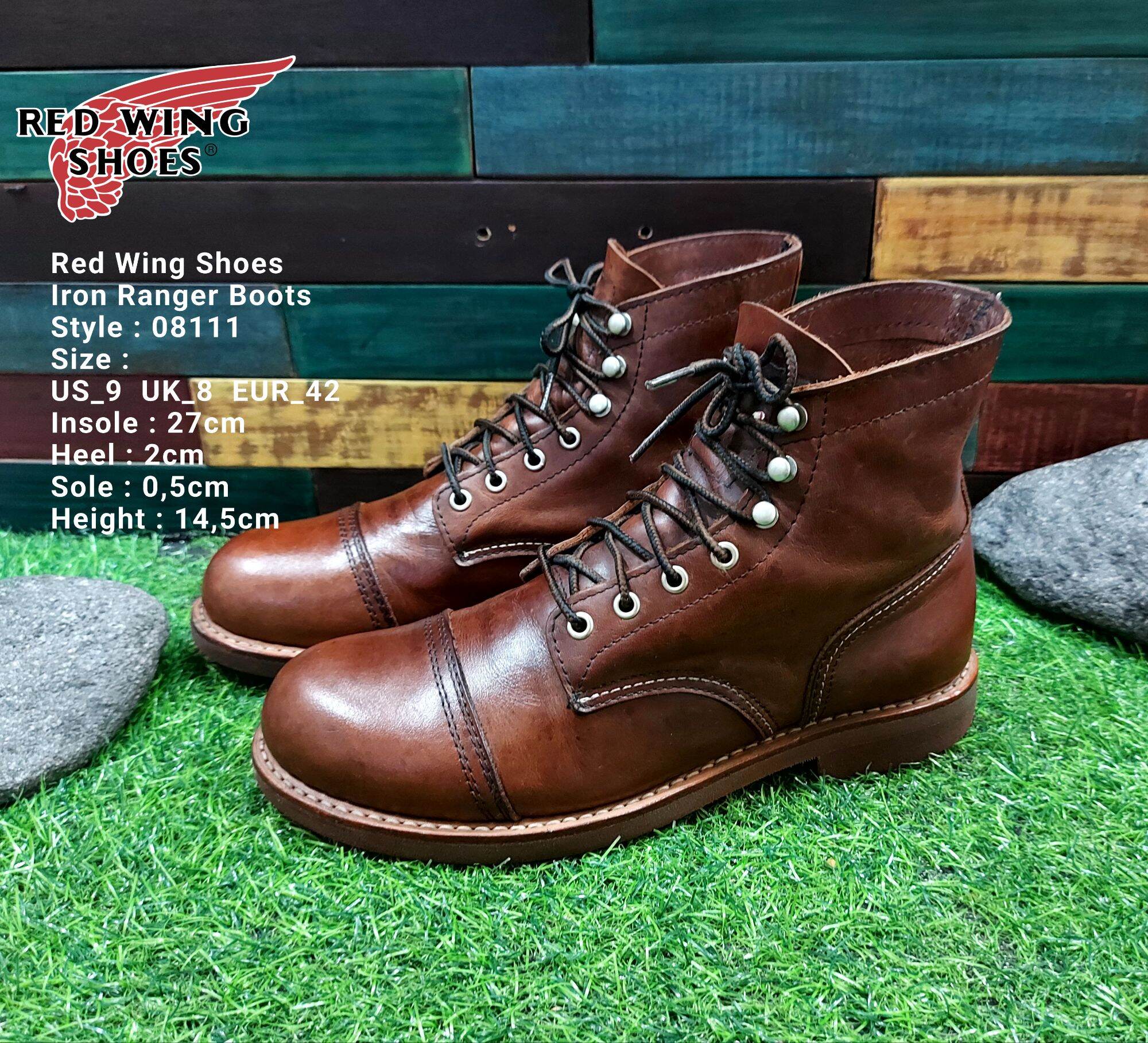 red wing iron ranger size 14