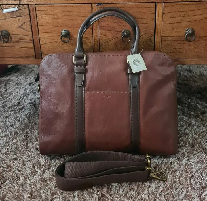 Tas Fossil Evan Workbag brown man new Lazada Indonesia