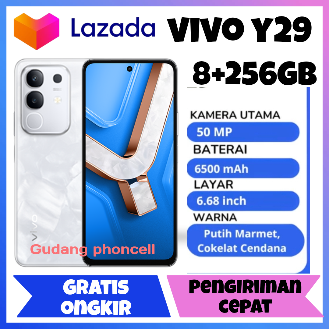 Vivo Y29 Nf Ram 8+ 256 Gb Snapdragon 685 Battery 6500 Mah Camera 50Mp 1 Year Warranty Harga  2,345,000 Ringgit*Penghantaran Percuma