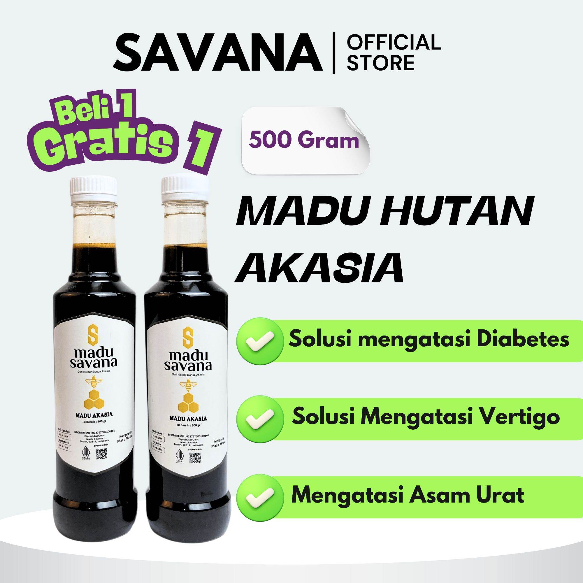 Madu Savana Beli 1 Gratis 1 Original Hutan Akasia