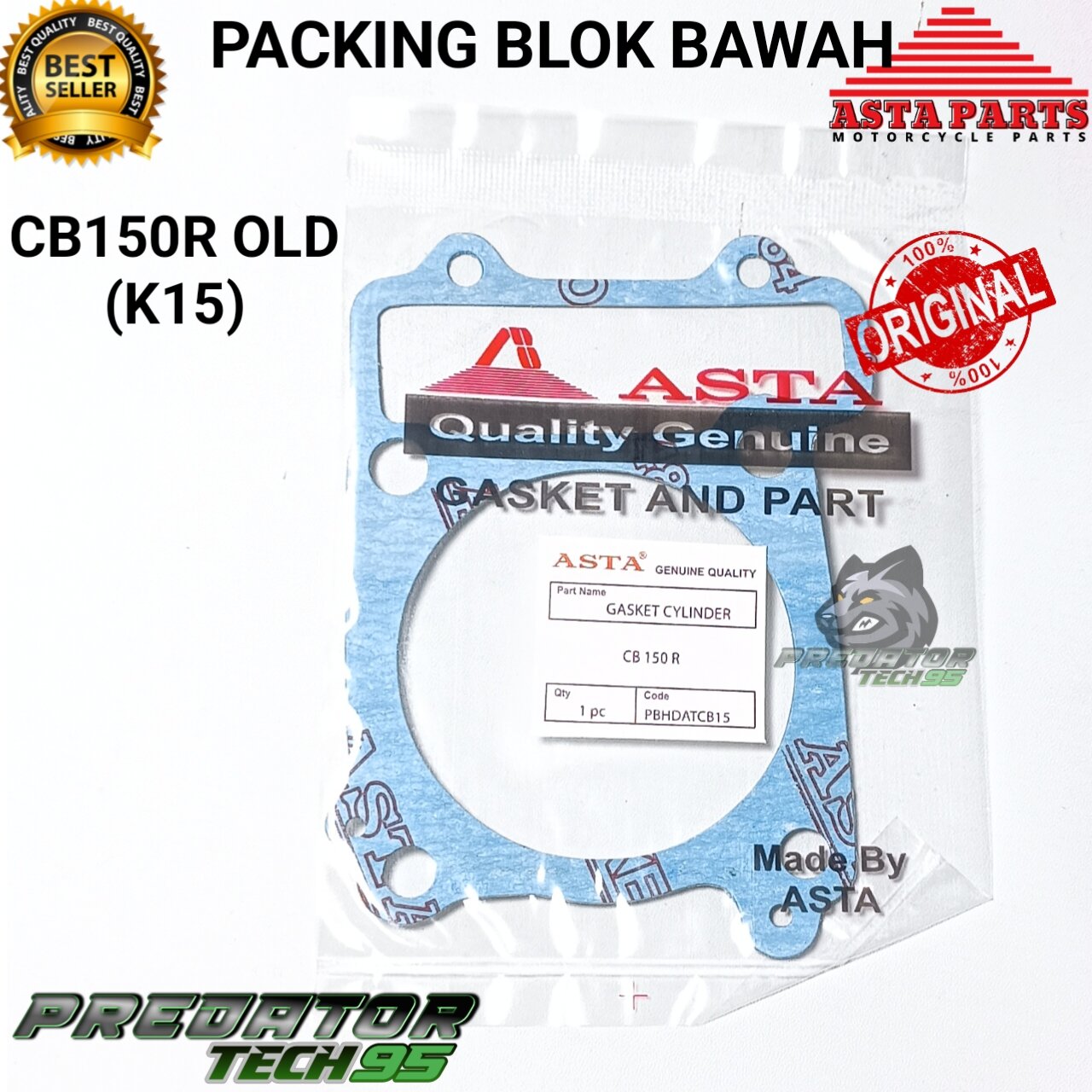 Old Asta K15 Cb150R R Bottom Boring Block Gasket Harga 3,750 rupiah*Gratis Ongkir