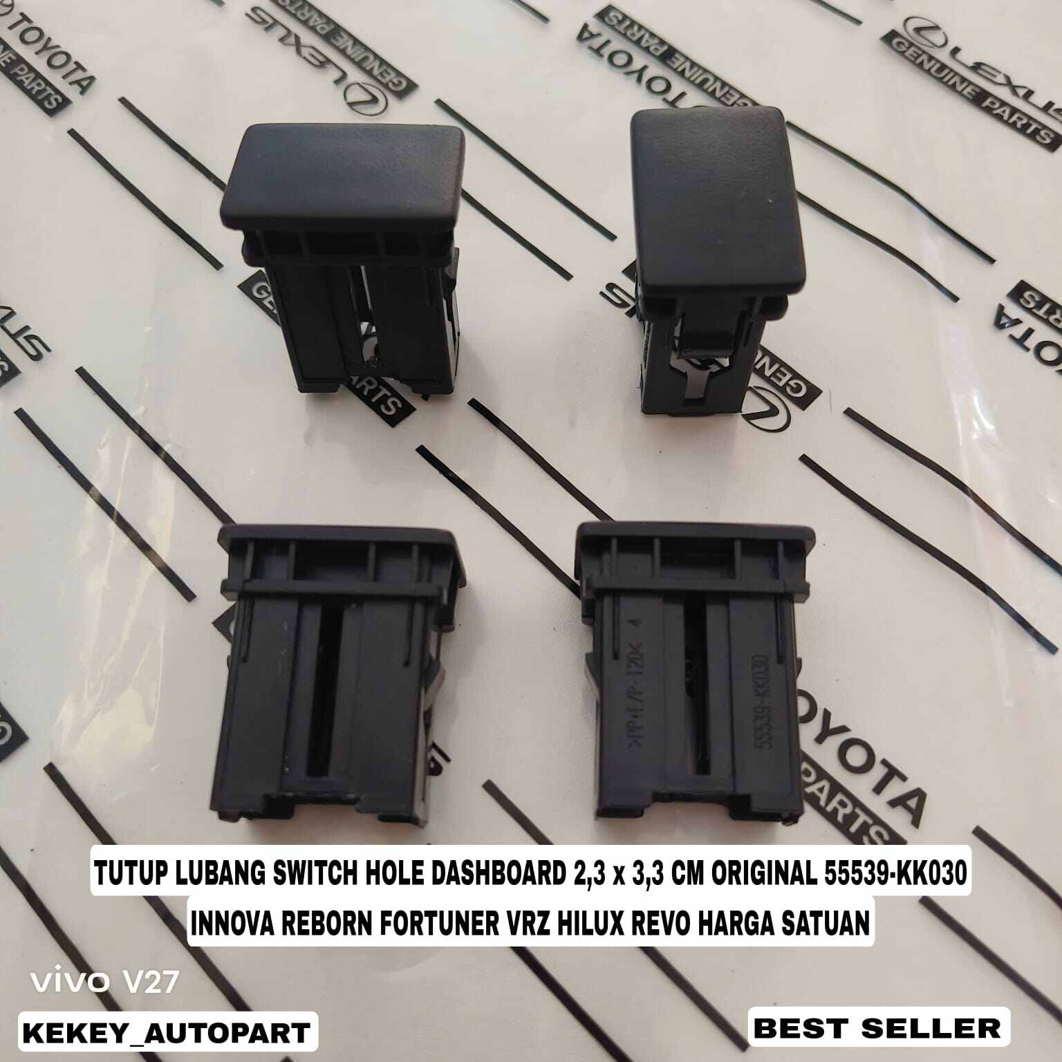 Cover tutup lubang switch hole dashboard innova reborn fortuner vrz hilux no part 55539-KK030 original Harga  20,000 Ringgit*Penghantaran Percuma