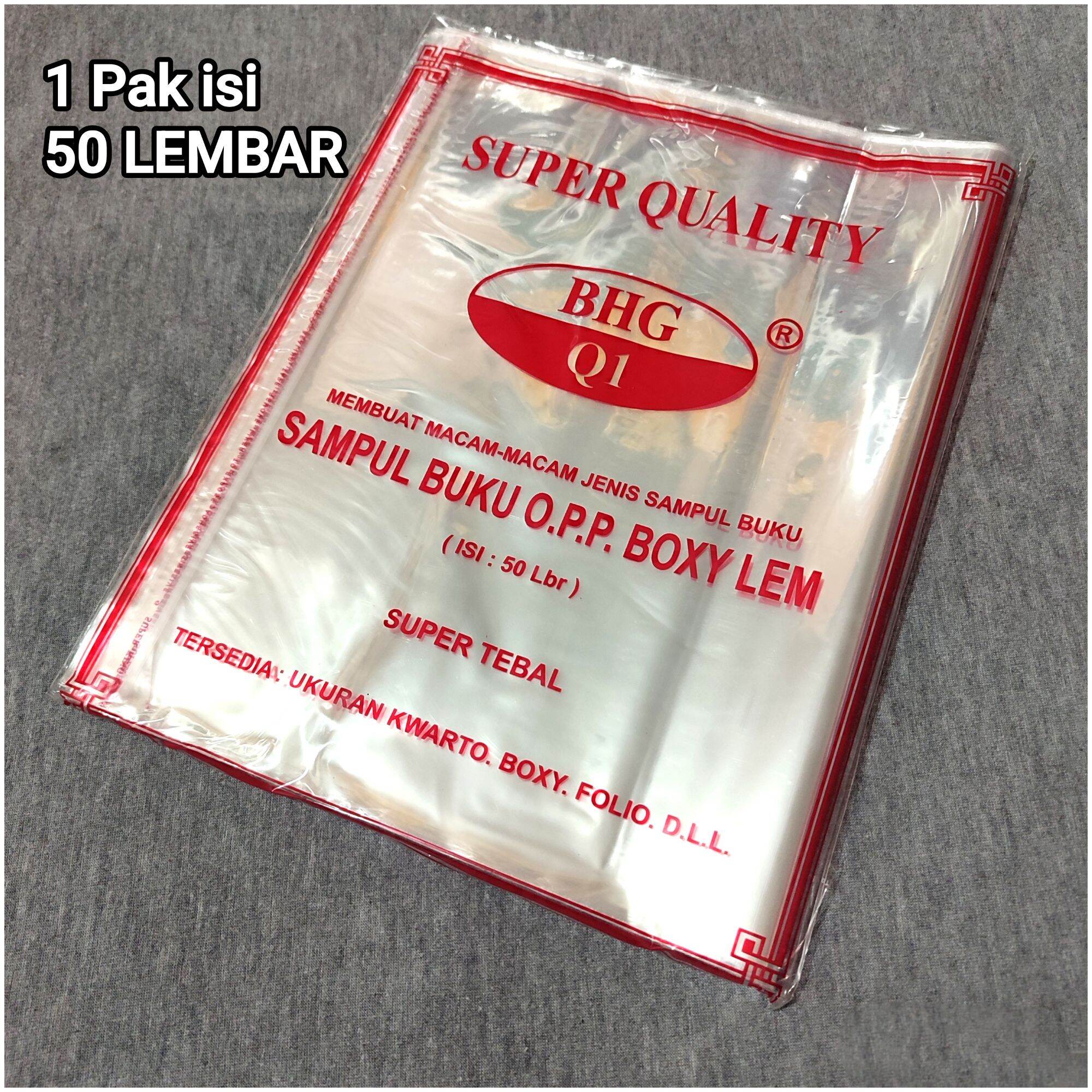 1 Pak Sampul Buku Plastik Isi 50 Lembar BHG