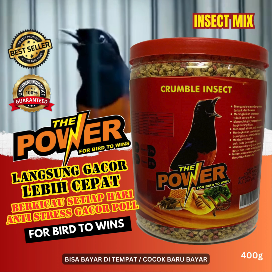 Pakanyog Insect The power crumbel insect mix spesial pakan pengacor pendobrak energi ...