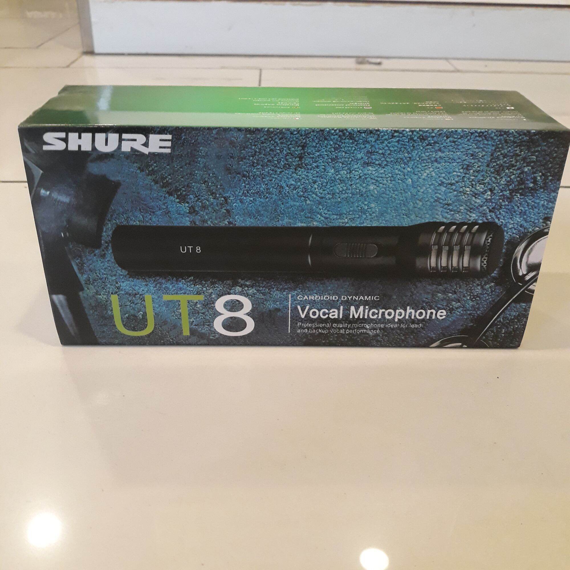 Mic Condenser SHURE UT8 + kabel Utk Paduan Suara, Instrument dl Hitam