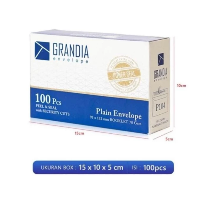 AMPLOP PUTIH ISI 100 LEMBAR AMPLOP GRANDIA