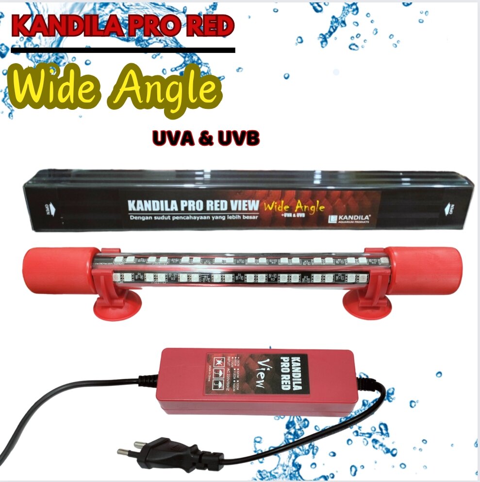 KANDILA PRO RED VIEW WIDE ANGLE PRO 600 LAMPU LED CELUP TANNING AQUARIUM AQUASCAPE