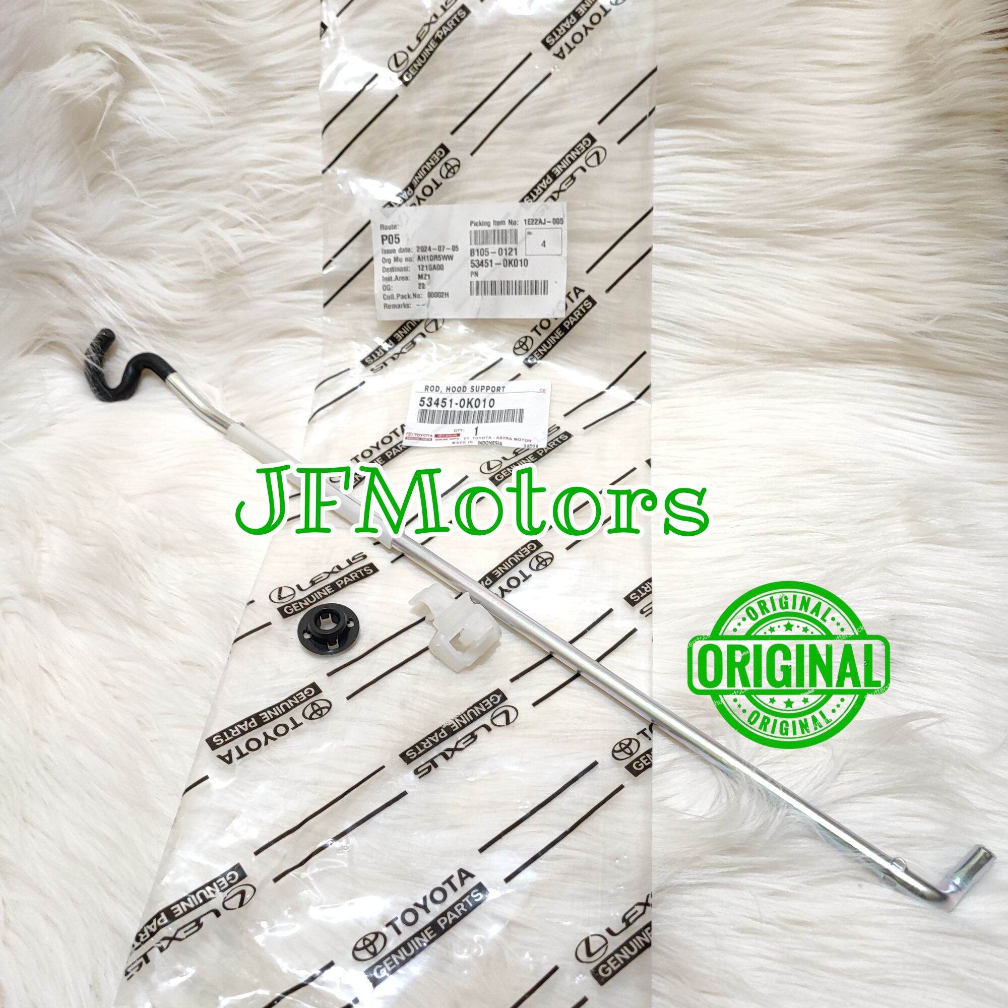 Tongkat Tiang Penyangga Tiang Kap Mesin Toyota Innova Komplite / Set 2005-2015 Original 53451-0K010 Harga  85,000 Ringgit*Penghantaran Percuma