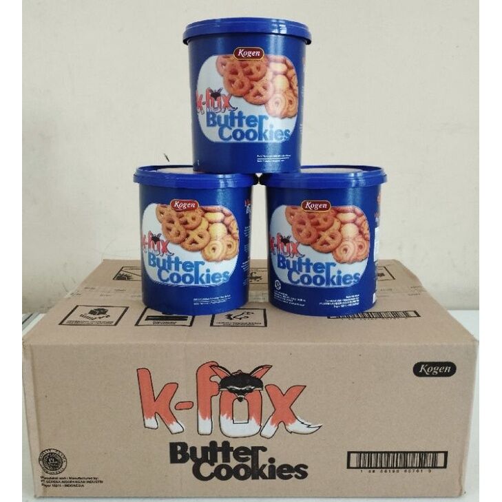 Kogen KFox Butter Cookies 300 gr 1 Dus / Karton isi 6 Toples Lazada