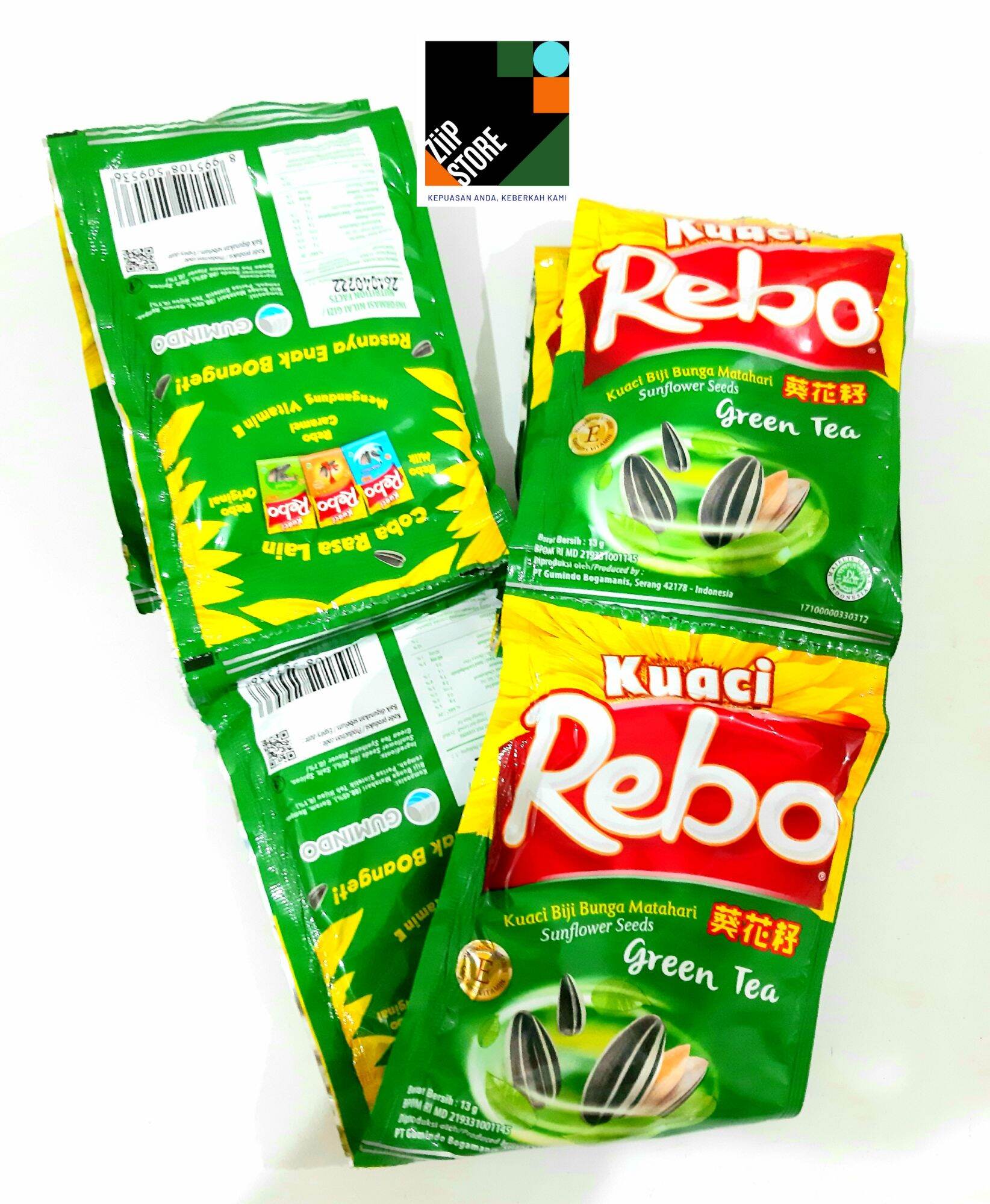 Kuaci Biji Bunga Matahari Green Tea Rebo 13 G Sachet 10 Pcs Lazada