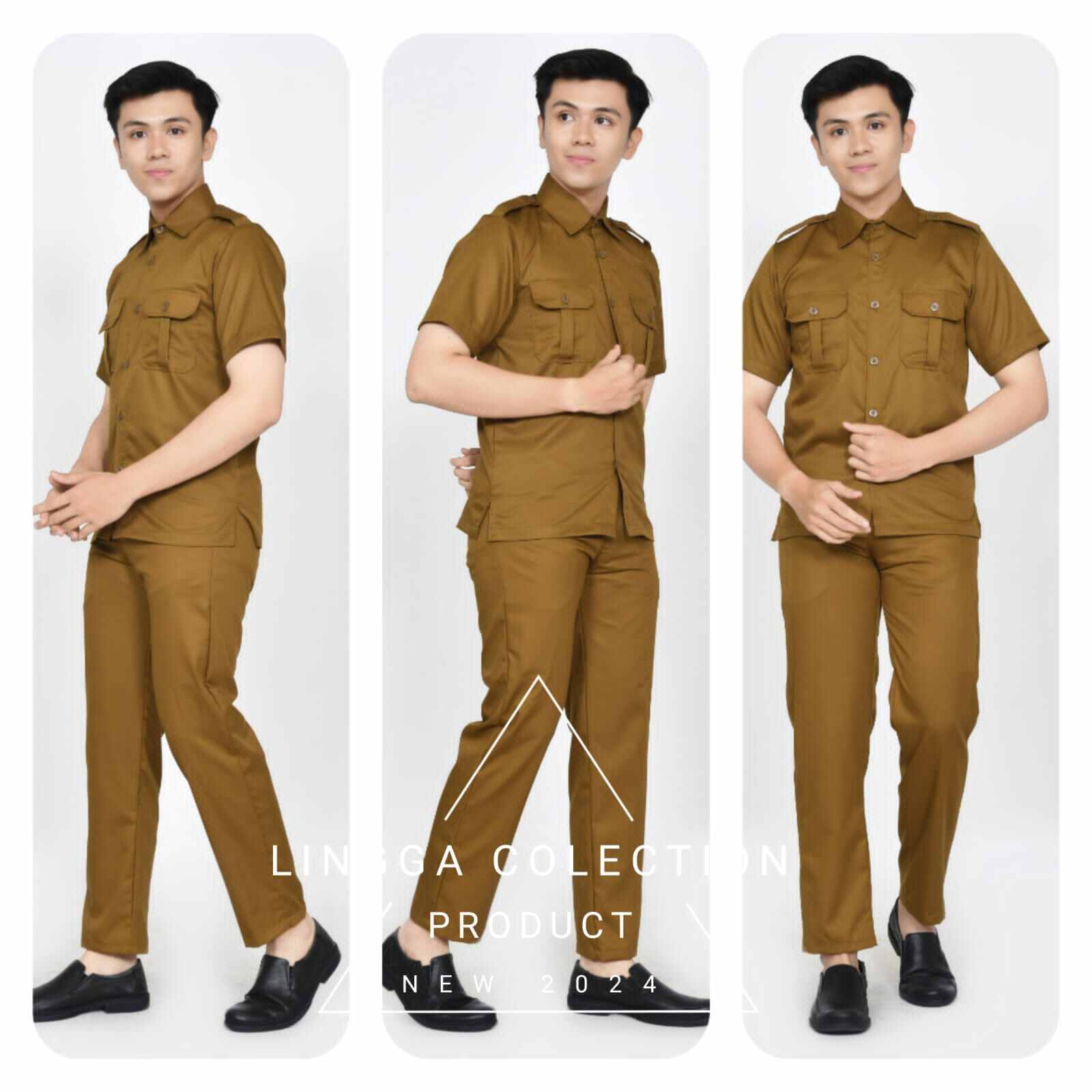 Seragam Dinas ASN Pria Pemda Khaki Katun Toyobo Harga  187,500 rupiah*Gratis Ongkir