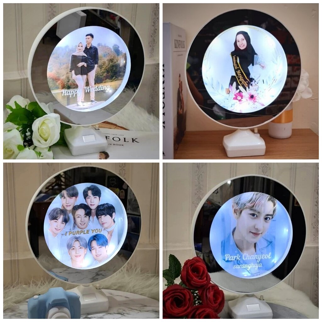 Kado Lampu Cermin Foto LED Hadiah ulang tahun kado anniversary kado wisuda unik kado sahabat murah kad…