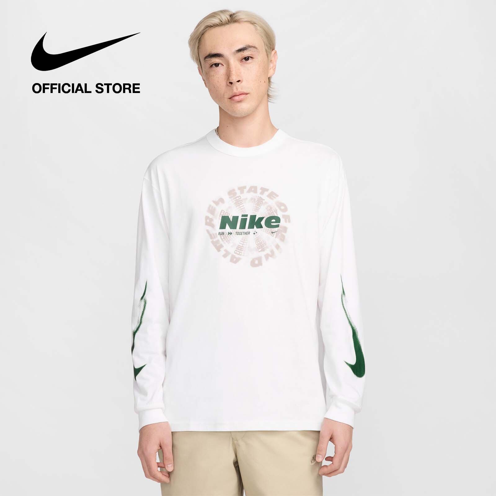 Nike Kaos Pria Sportswear Long-Sleeve White [HV4908-100