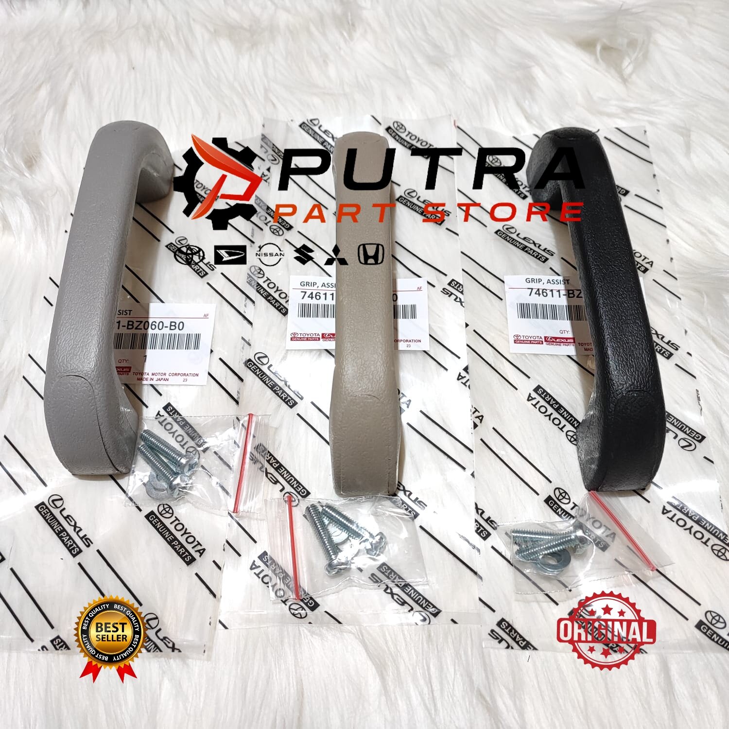 Handle Pegangan Plafon Avanza Xenia Ayla Agya Rush Free Baut Original 1Pc Harga 12,000 rupiah*Gratis Ongkir