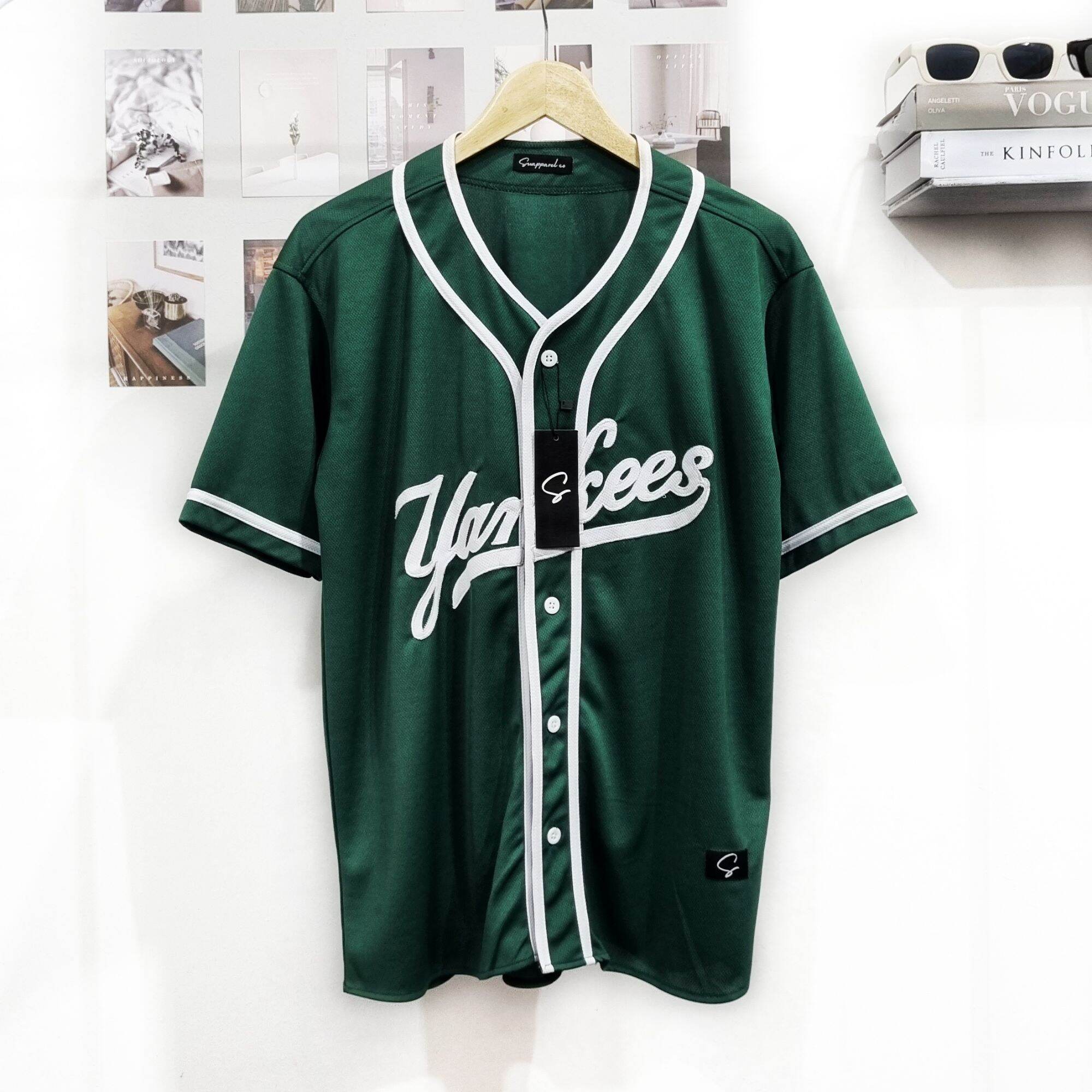 Baju Sport Jersey Baseball dodgers navy list merah Pria Wanita