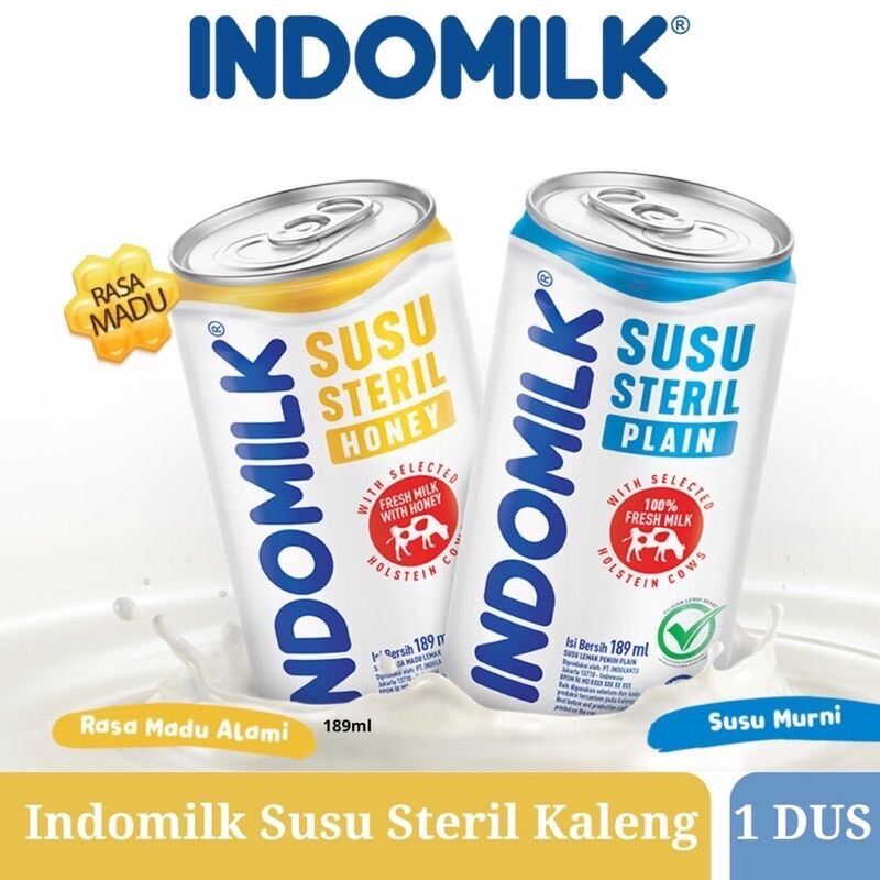 Indomilk susu steril 189ml rasa plain dan honey/madu | Lazada Indonesia