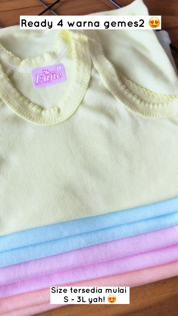 6 PCS Kaos Dalam Anak Enjie Unisex | Singlet Anak Perempuan/Laki-laki | Kaos Dalam Baby Newborn-12 Thn