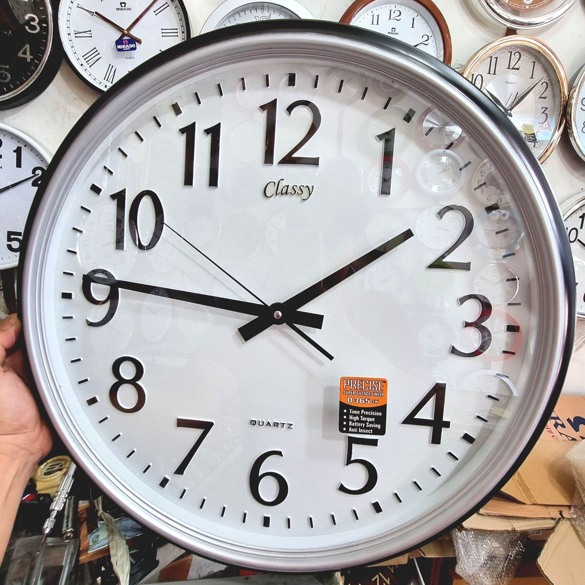Jam dinding besar classy 50 cm polos