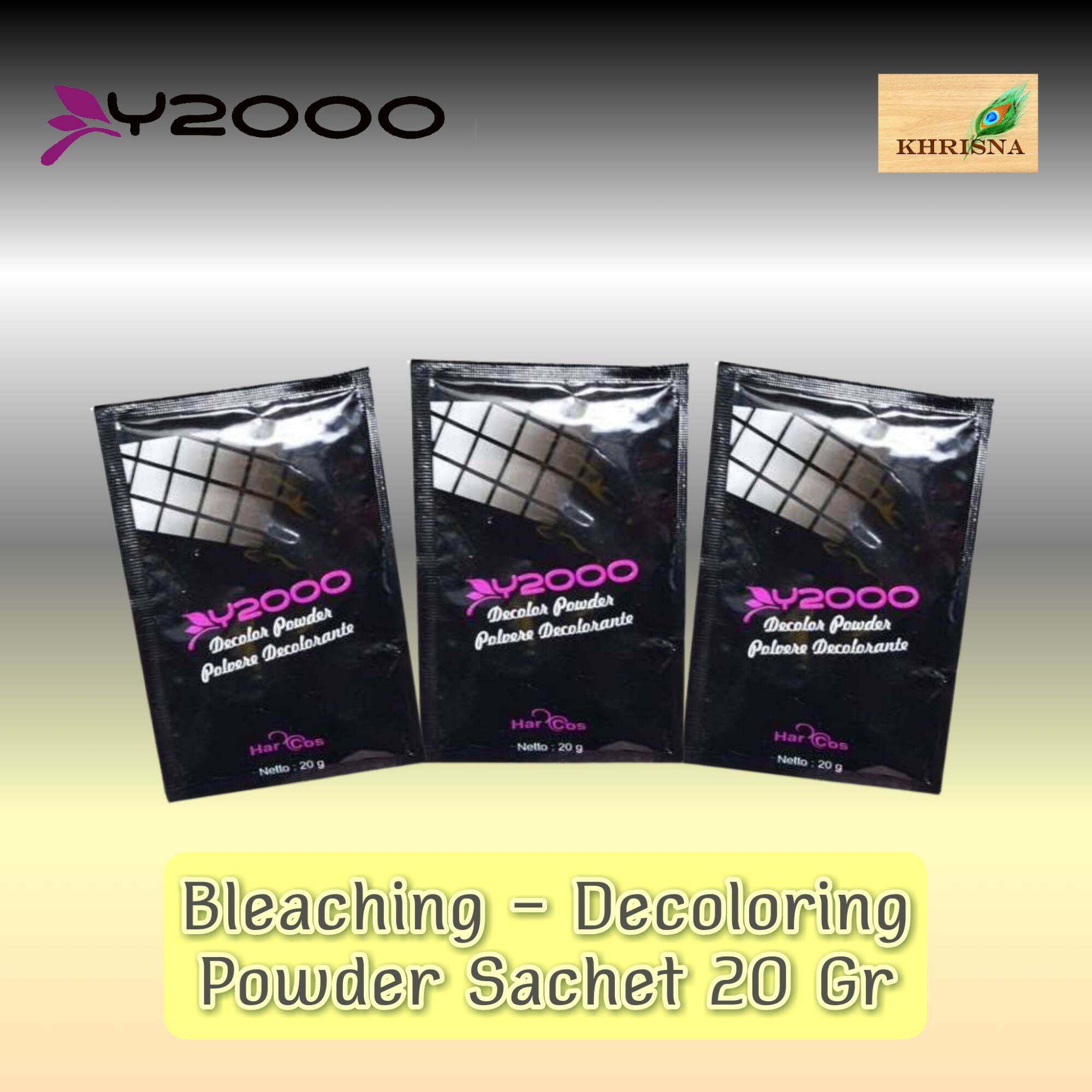 Y2000 Bleaching / Decoloring Powder Sachet 20 Gr Bleaching Rambut
