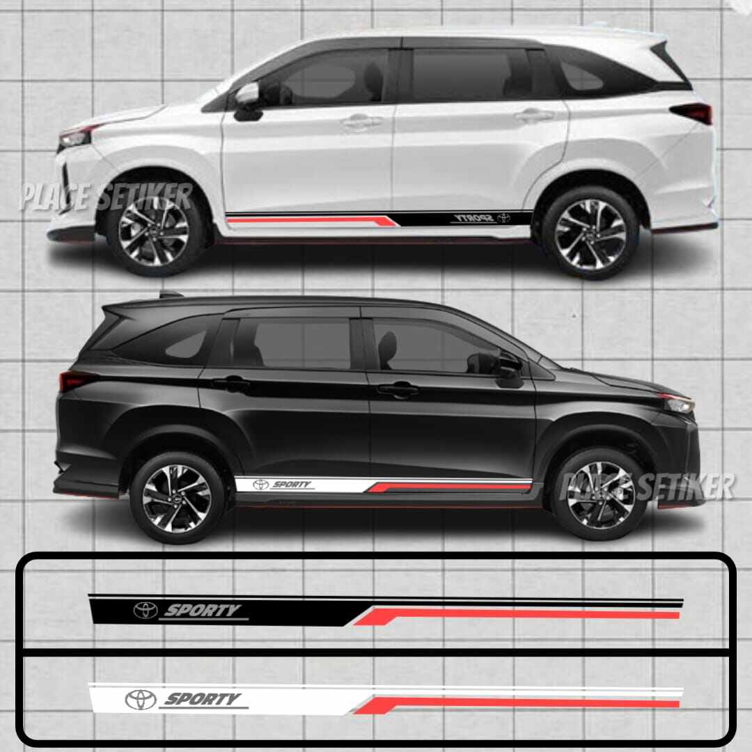 Stiker Mobil Body Samping All New Toyota Avanza Veloz Xpander Daihatsu Sigra Semua Mobil Universal Minimalis Harga 50,000 rupiah*Gratis Ongkir