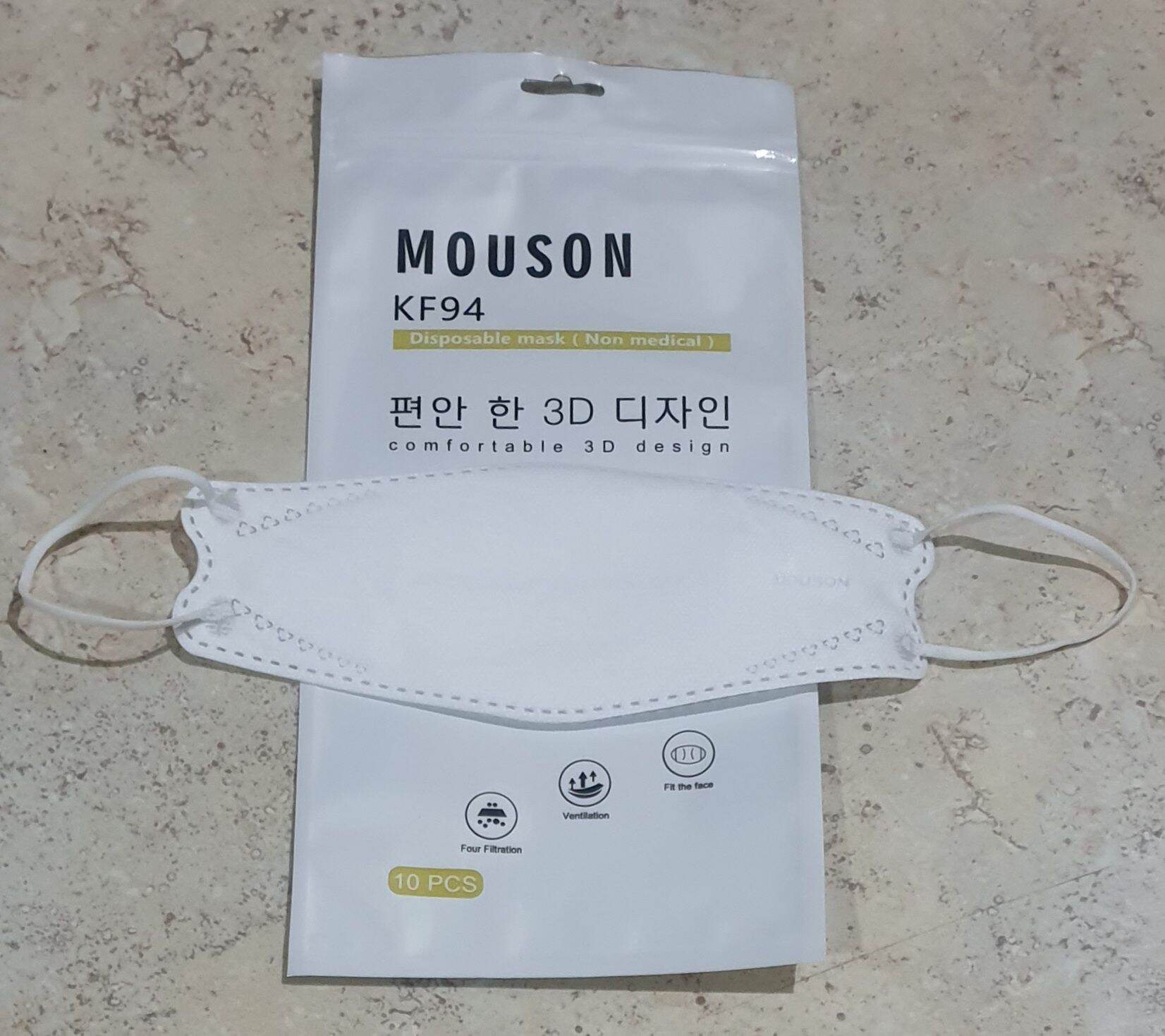 Masker KF94 Earloop 4 Ply EVO Convex Disposable Face Mask Lazada