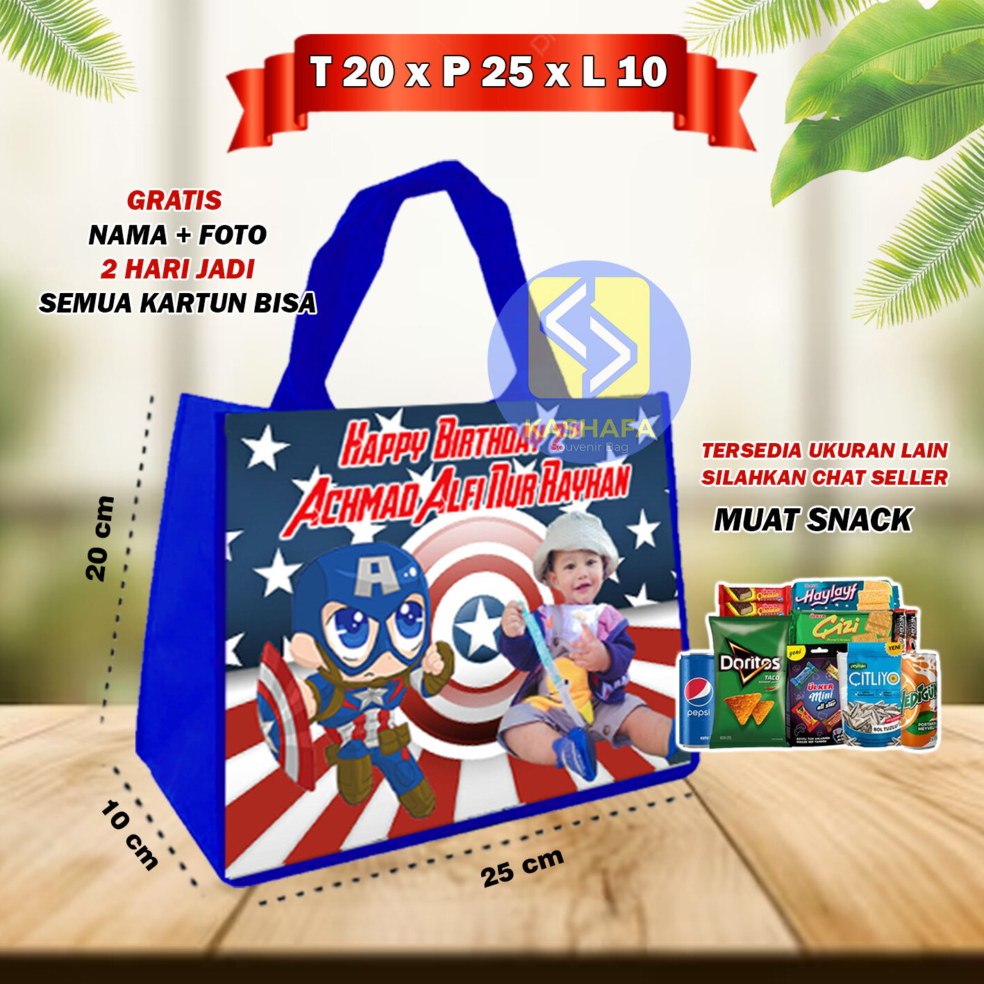 (55 PCs) cheapest custom birthday bags / goodie cheapest custom bags