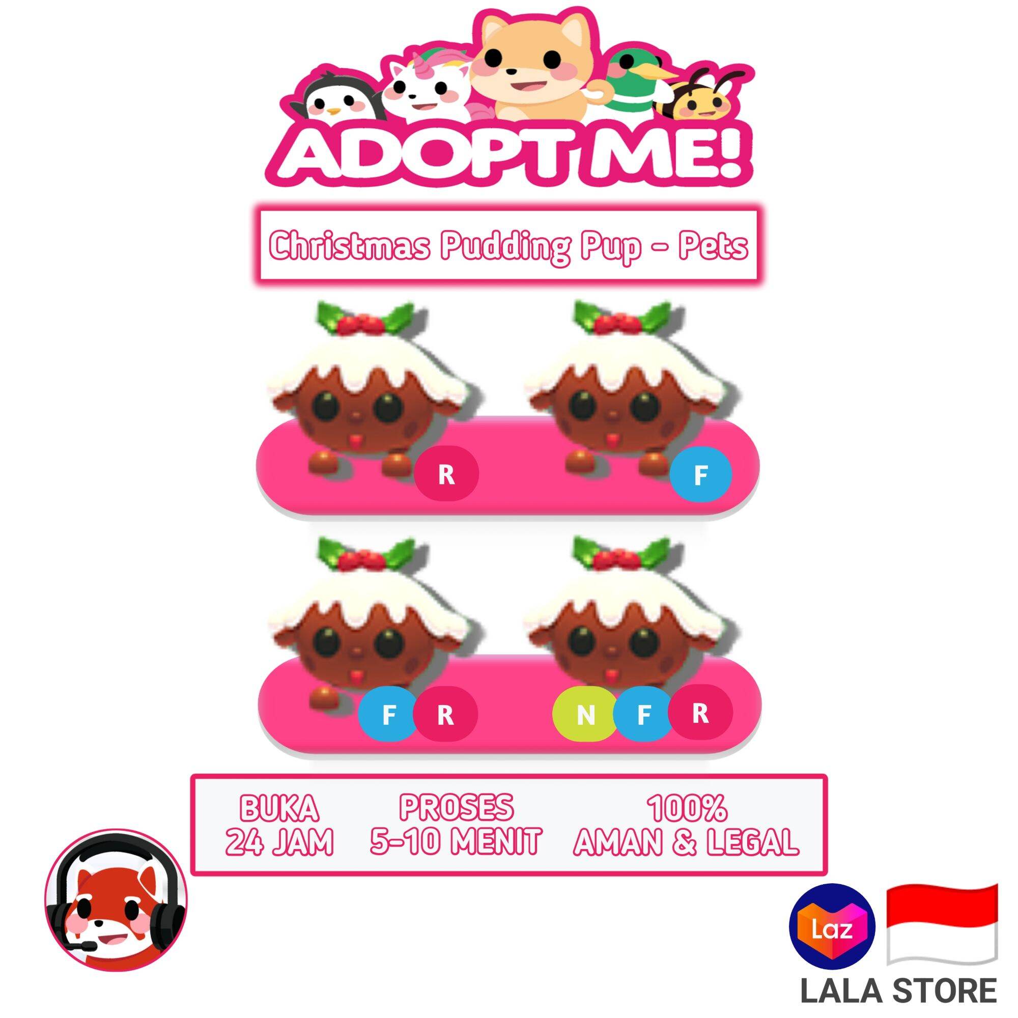 Adopt Me - Christmas Pudding Pup - Roblox | Lazada Indonesia