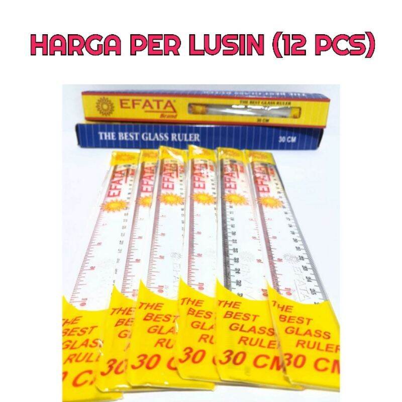 Penggaris Plastik Murah 30 Cm (12 Pcs)
