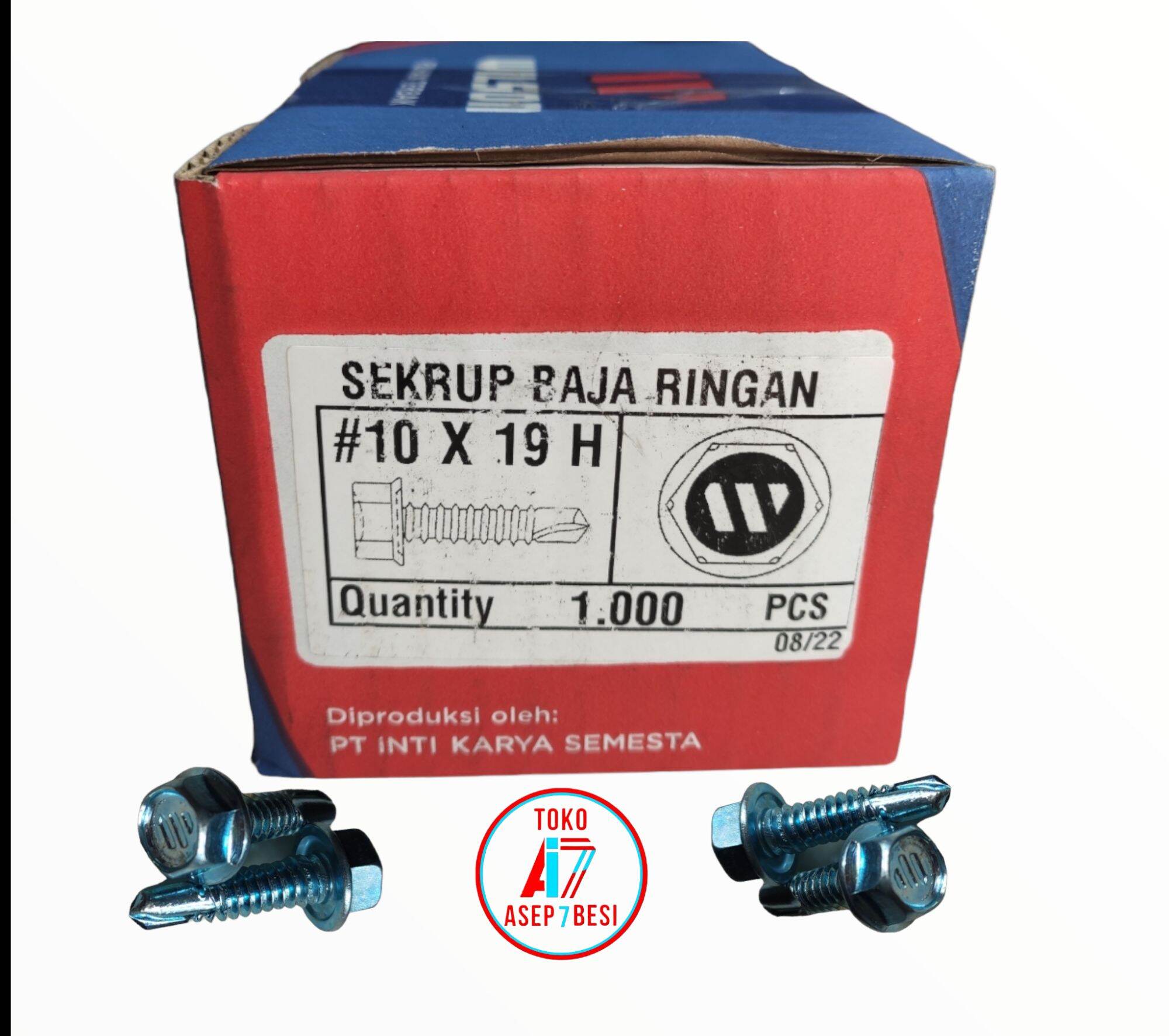 Rofing Screw Sekrup Baja Ringan 10 x 19 (BSR) 1 Bungkus isi 100 pcs ...